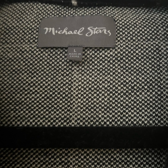 Michael Stars Women’s Plaid long sleeve high slit coat - SZ L - Picture 4 of 4